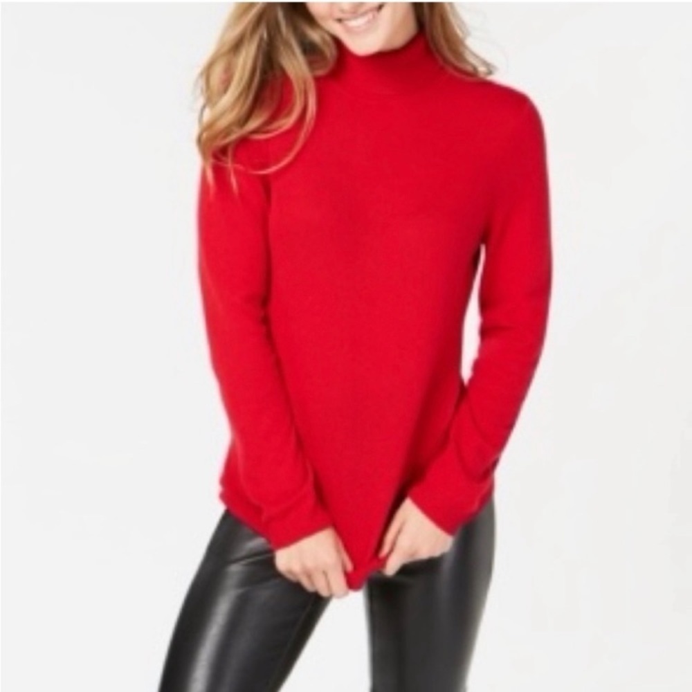 Charter Club Red Turtleneck Sweater